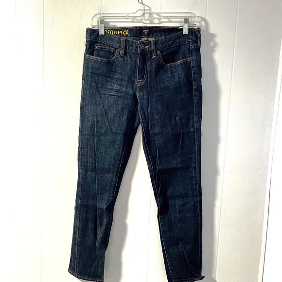 J.Crew Dark Wash Ever Stretch Skinny Ankle Toothpick Jeans 27 - Picture 5 of 16